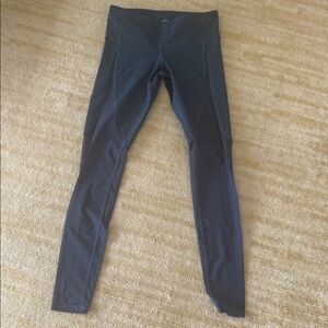 Alo steel blue tights with mesh bottom